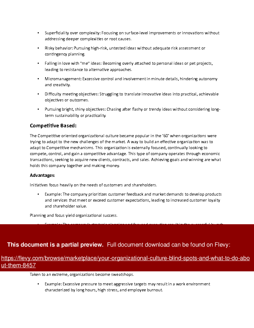 Word Template Your Organizational Culture Blind Spots and What to Do