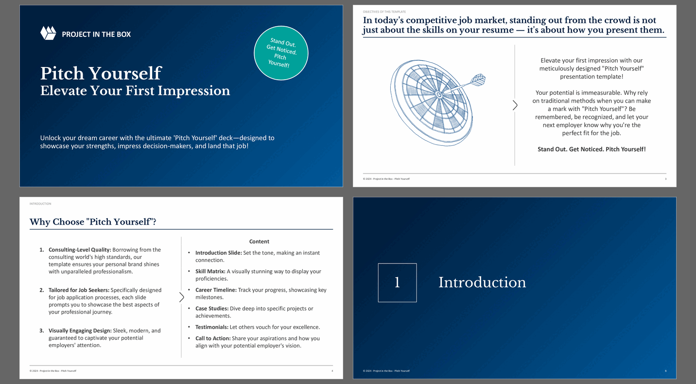 Pitch Yourself NextLevel CV PowerPoint PPT Slide Deck