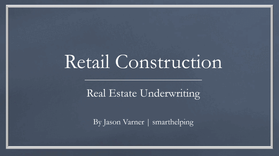 Excel Template Retail Real Estate Underwriting (Excel template XLSX