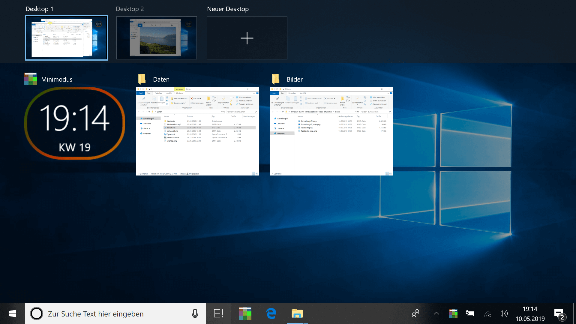 Virtuelle Desktops Windows10