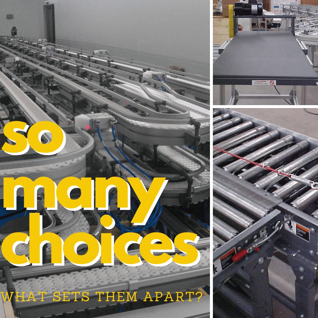 The battle of the bends, or what kind of conveyor is right for you