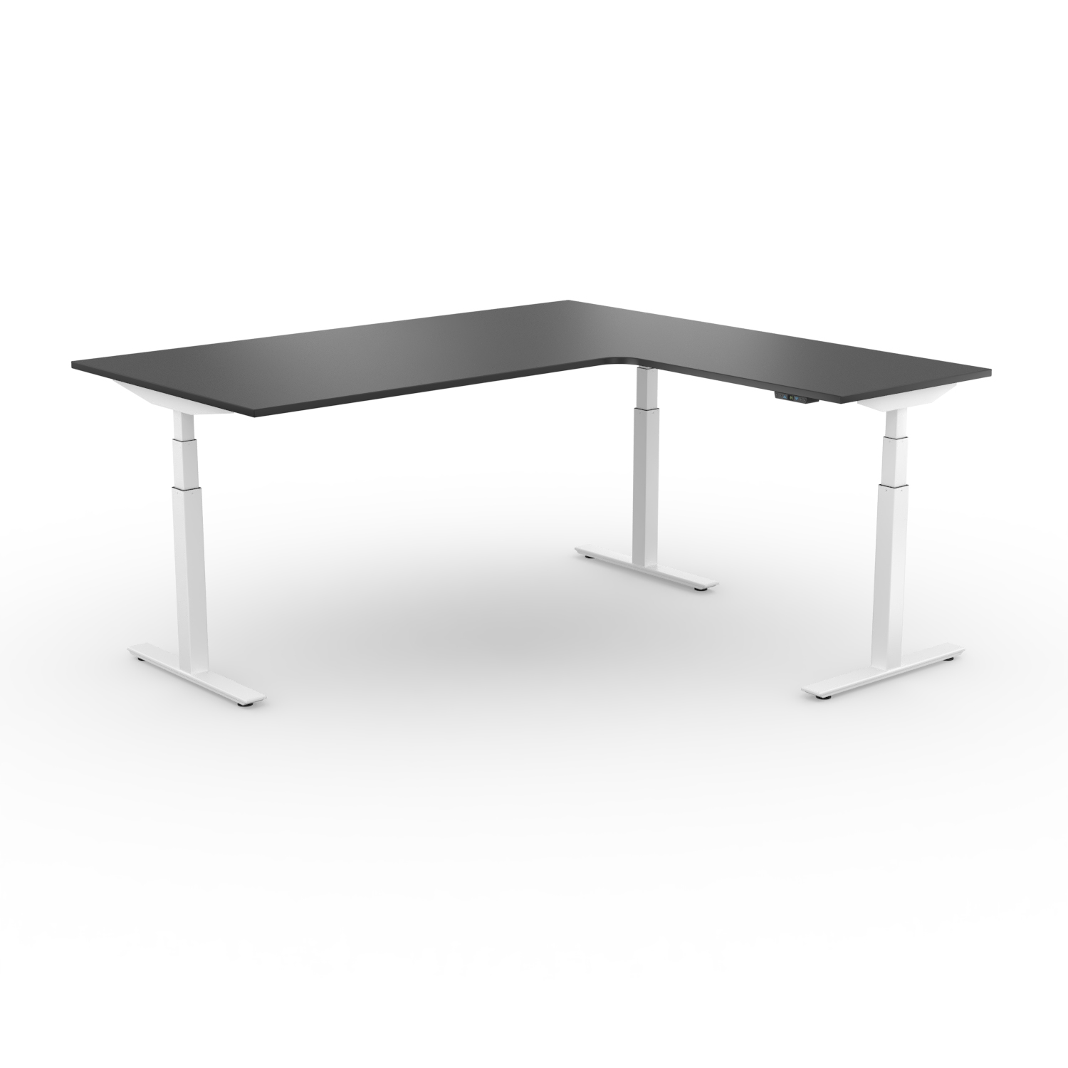 Heightadjustable office desk Flexcube Profi, Corner desk Flexcube