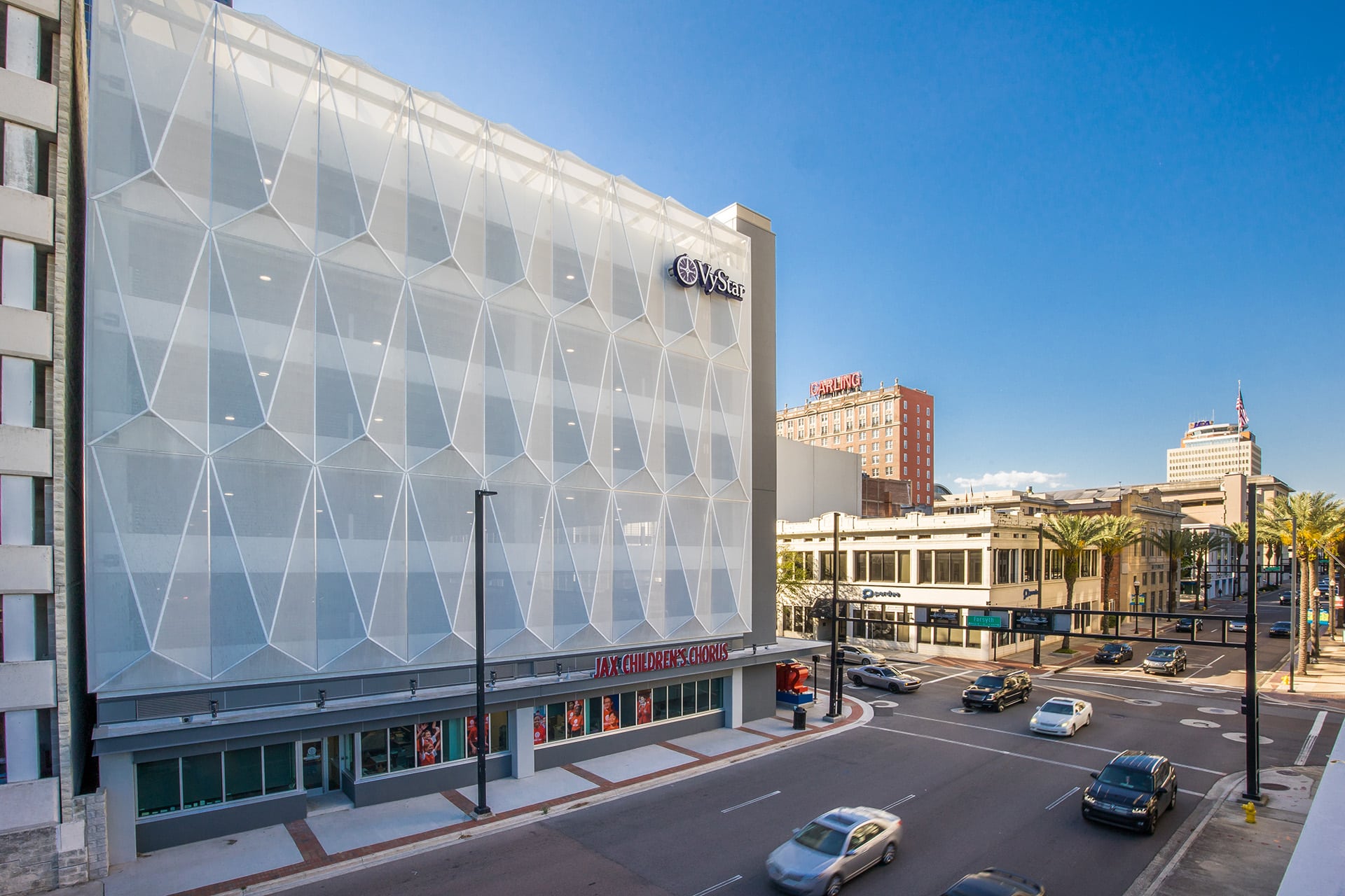 Parking Garage Screening — FlexFacades by Structurflex