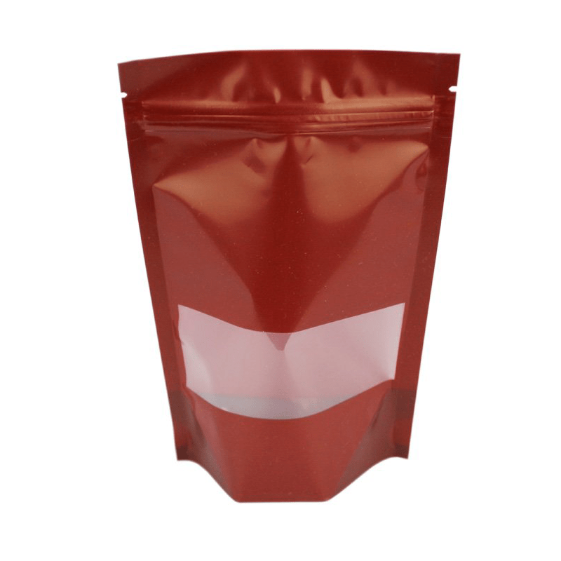 Matt Red with Almunium Standup Pouch with zipper 20x30cm Flexible