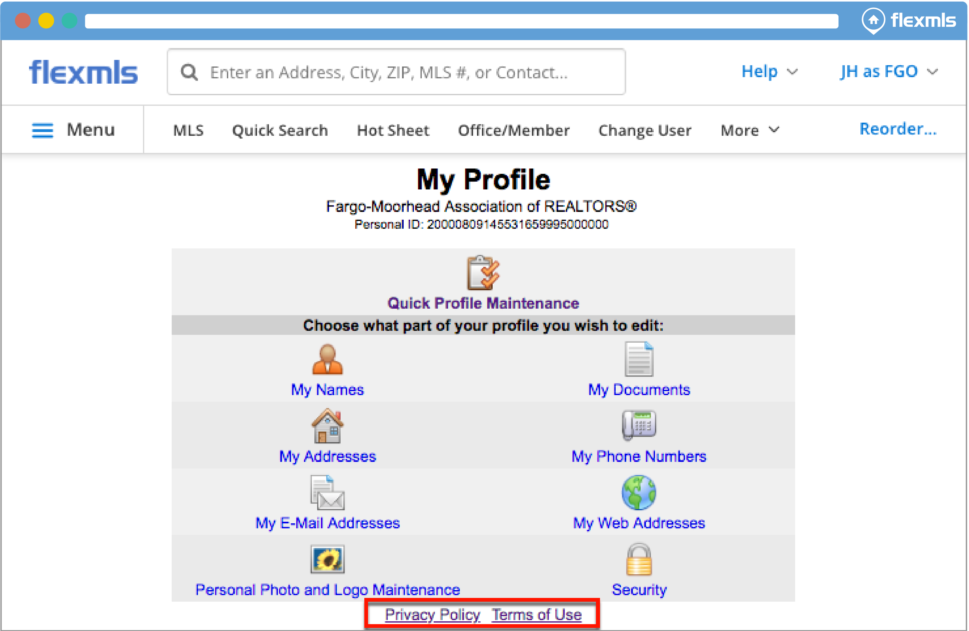 Privacy & Transparency of Personal Data Flexmls Platform by FBS