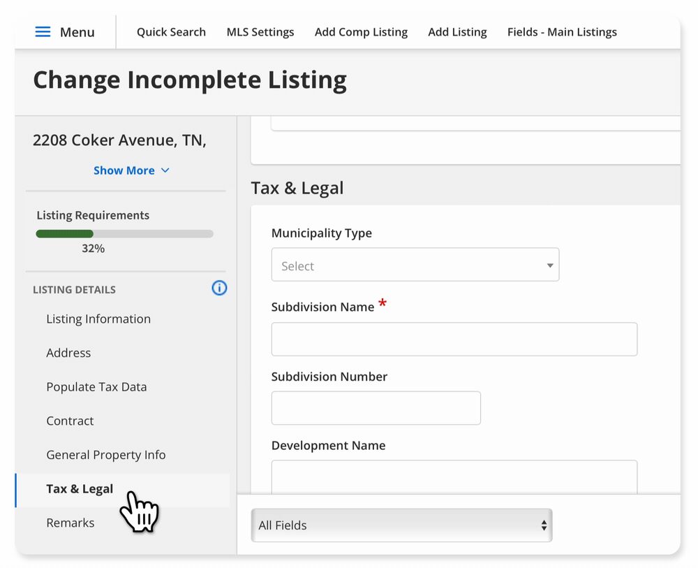 New Listing Maintenance Module Flexmls Platform by FBS