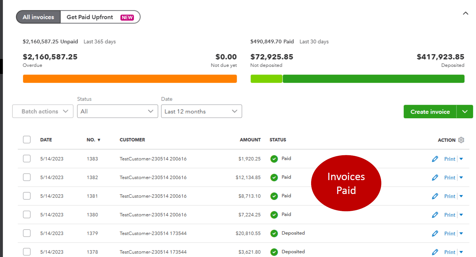 Deposits QuickBooks Online FlexPoint