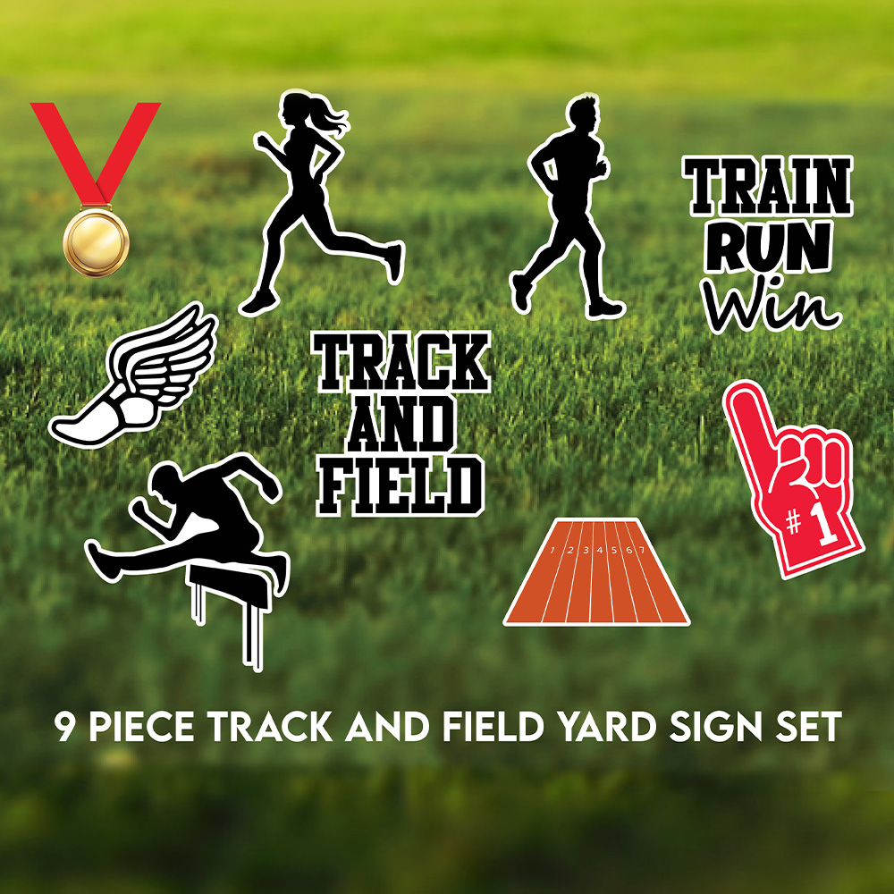 Track and Field Yard Sign Set Flexpress