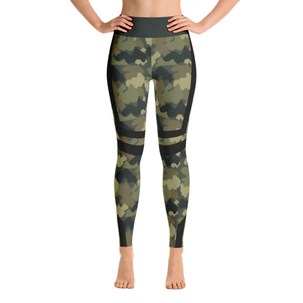 Striped Camo Capri Green Yoga Leggings Buy Print Leggings Online