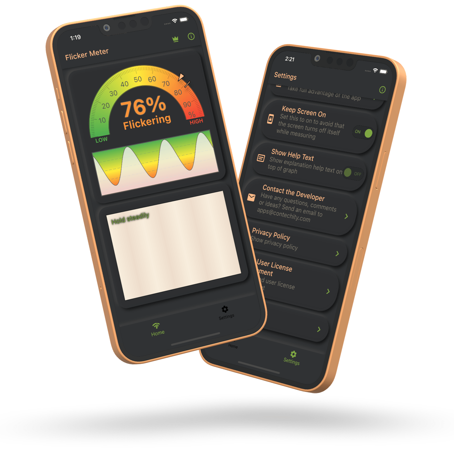 LED Light Flicker Meter App for Android and iOS