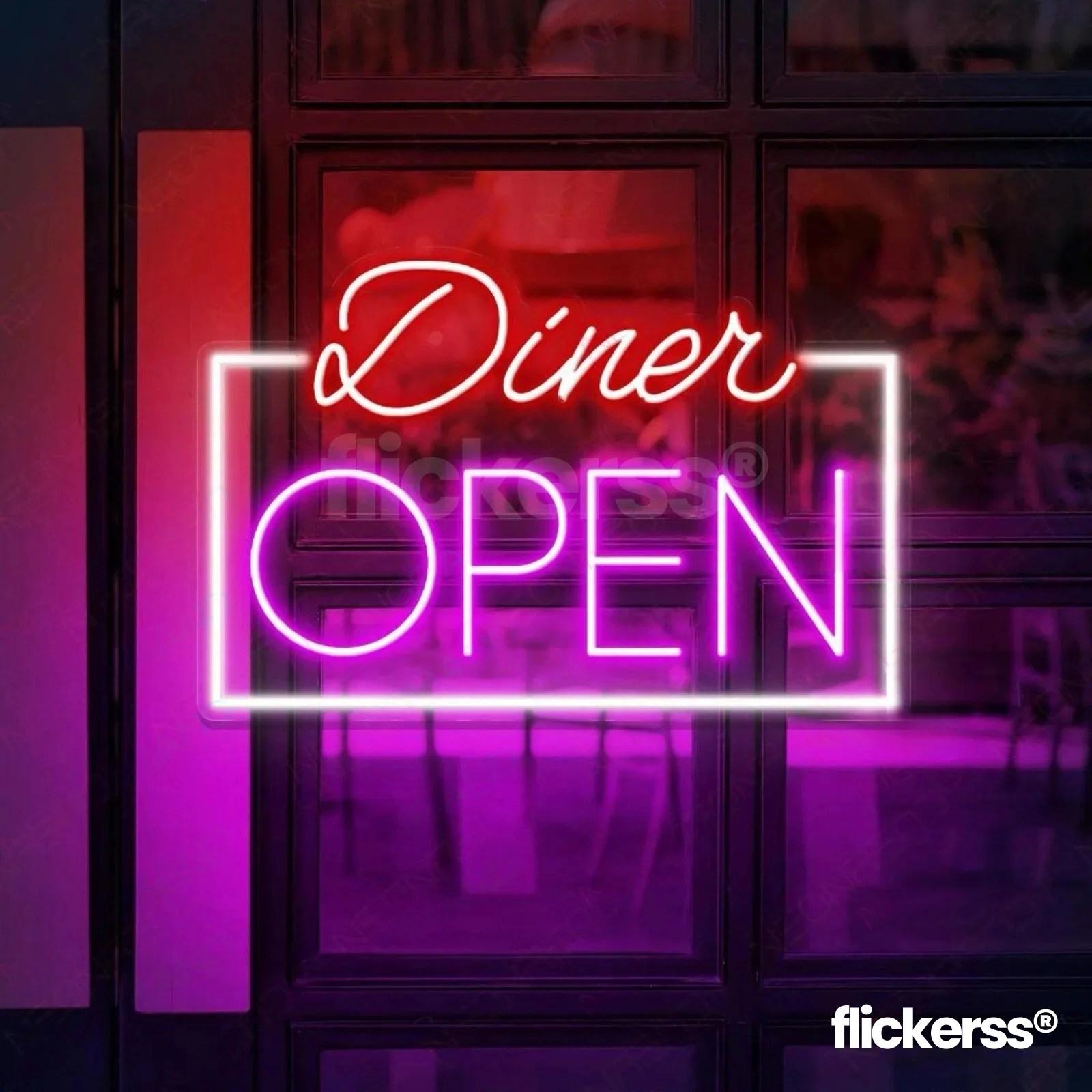 Diner Open Neon Sign Restaurant LED Light