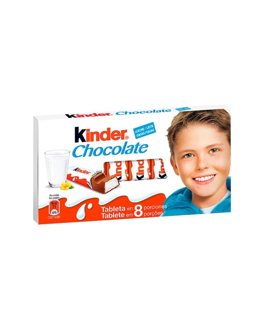 KINDER CHOCOLATE TABLETA 8UD 100G