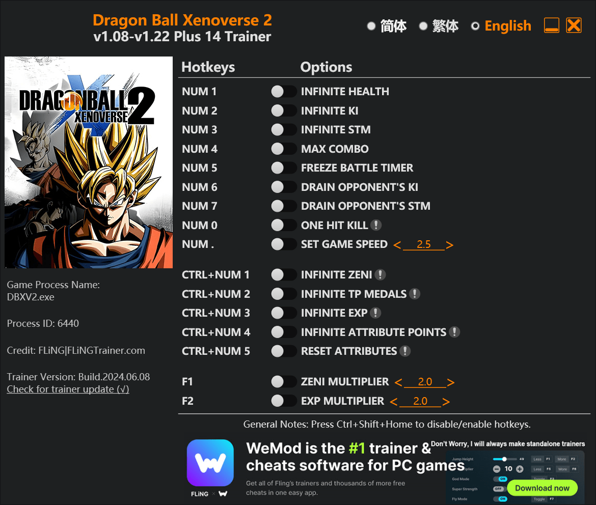 Dragon Ball Xenoverse 2 Trainer - FLiNG Trainer - PC Game Cheats and Mods
