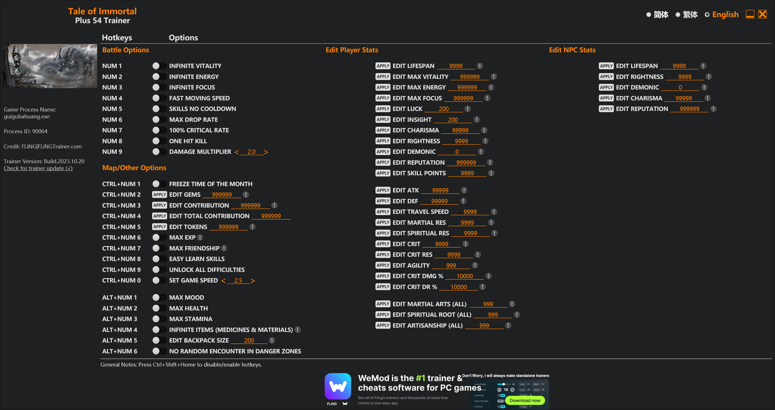 Tale of Immortal Trainer - FLiNG Trainer - PC Game Cheats and Mods