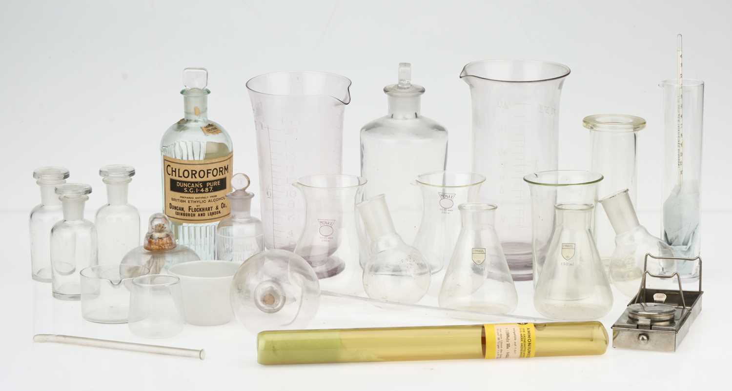 Lot 1 A Small Group of Chemist's Glass Laboratory