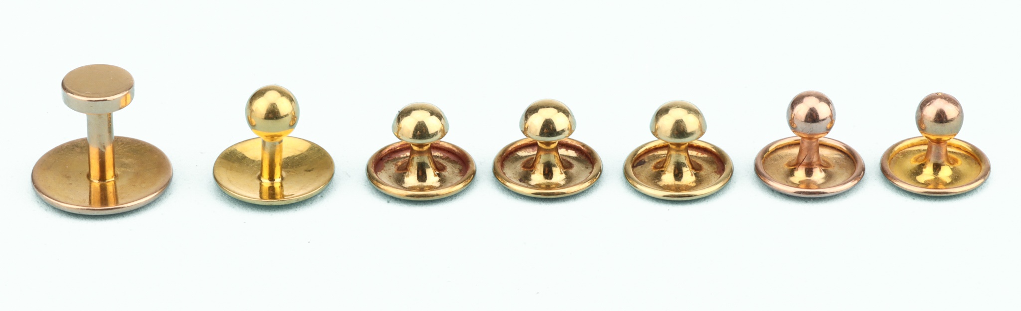 Lot 214 Five 18 ct Gold Dress Studs,
