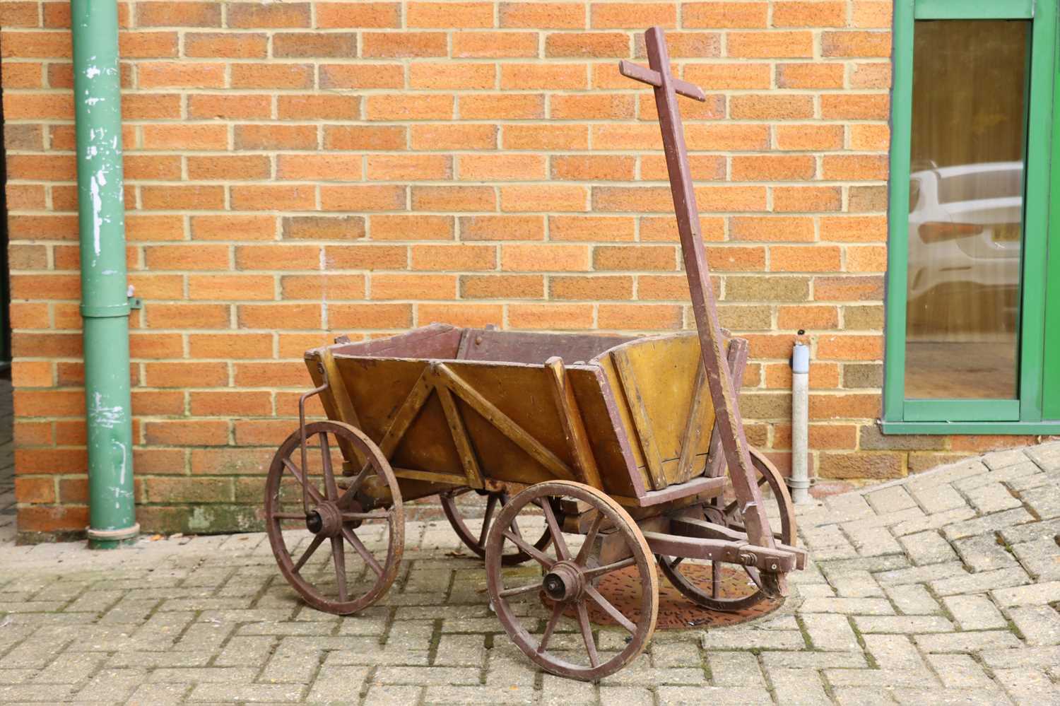 Lot 898 A 19th Century Wooden HandCart,