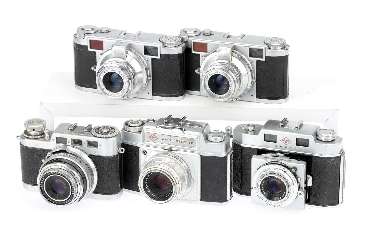 Lot 224 Five 35mm Rangefinder and Viewfinder Cameras