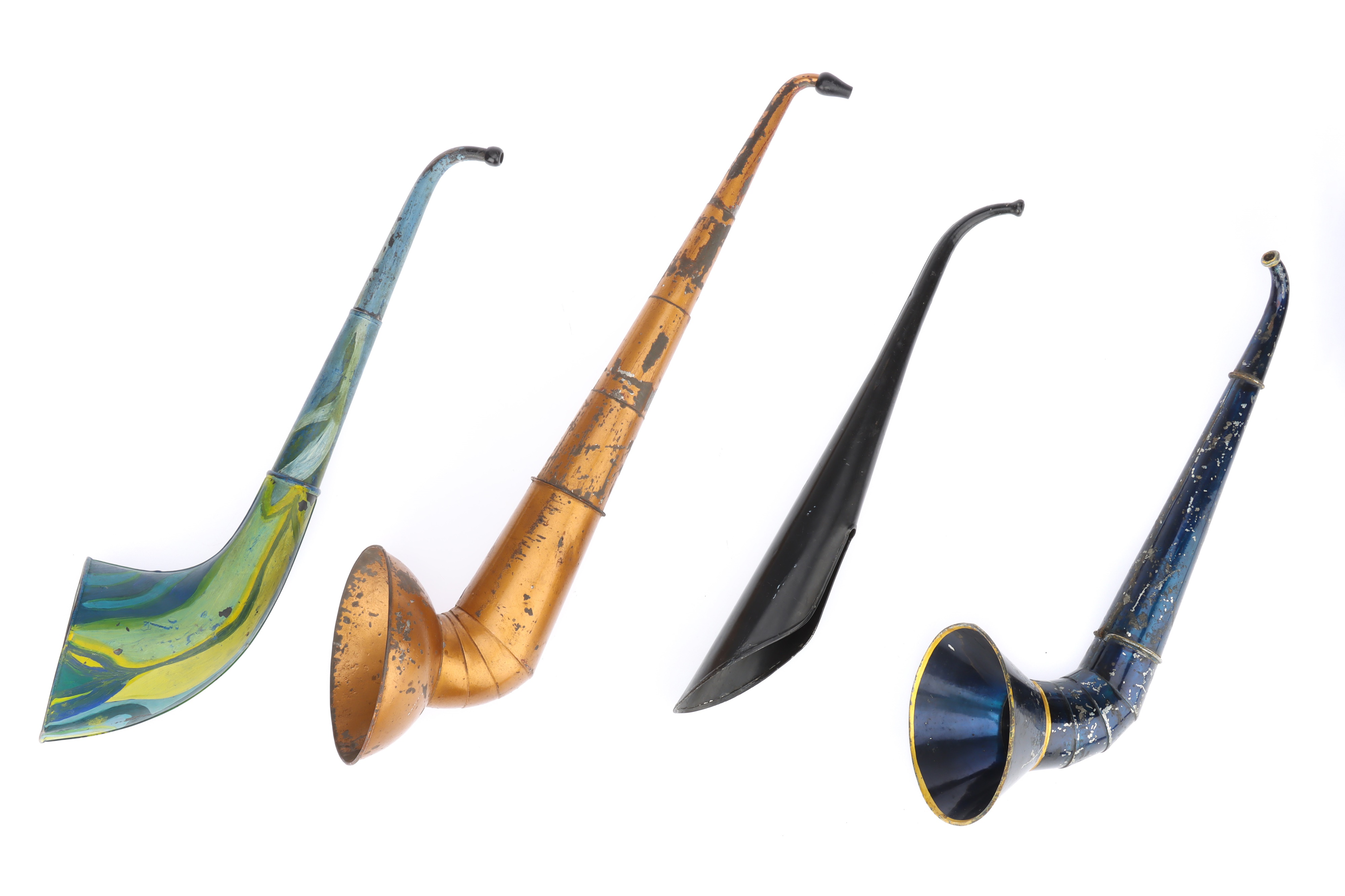 Lot 735 Four Tinplate Ear Trumpets,
