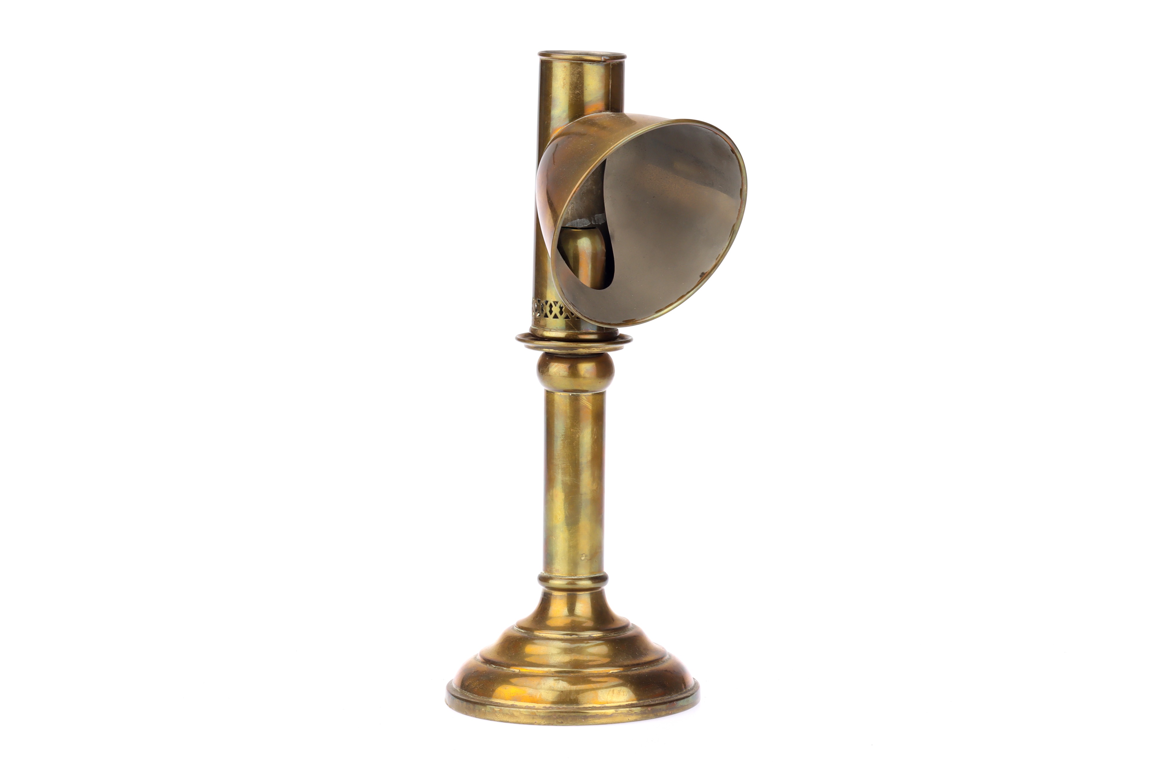 Lot 865 A Brass Candle Reading Lamp,