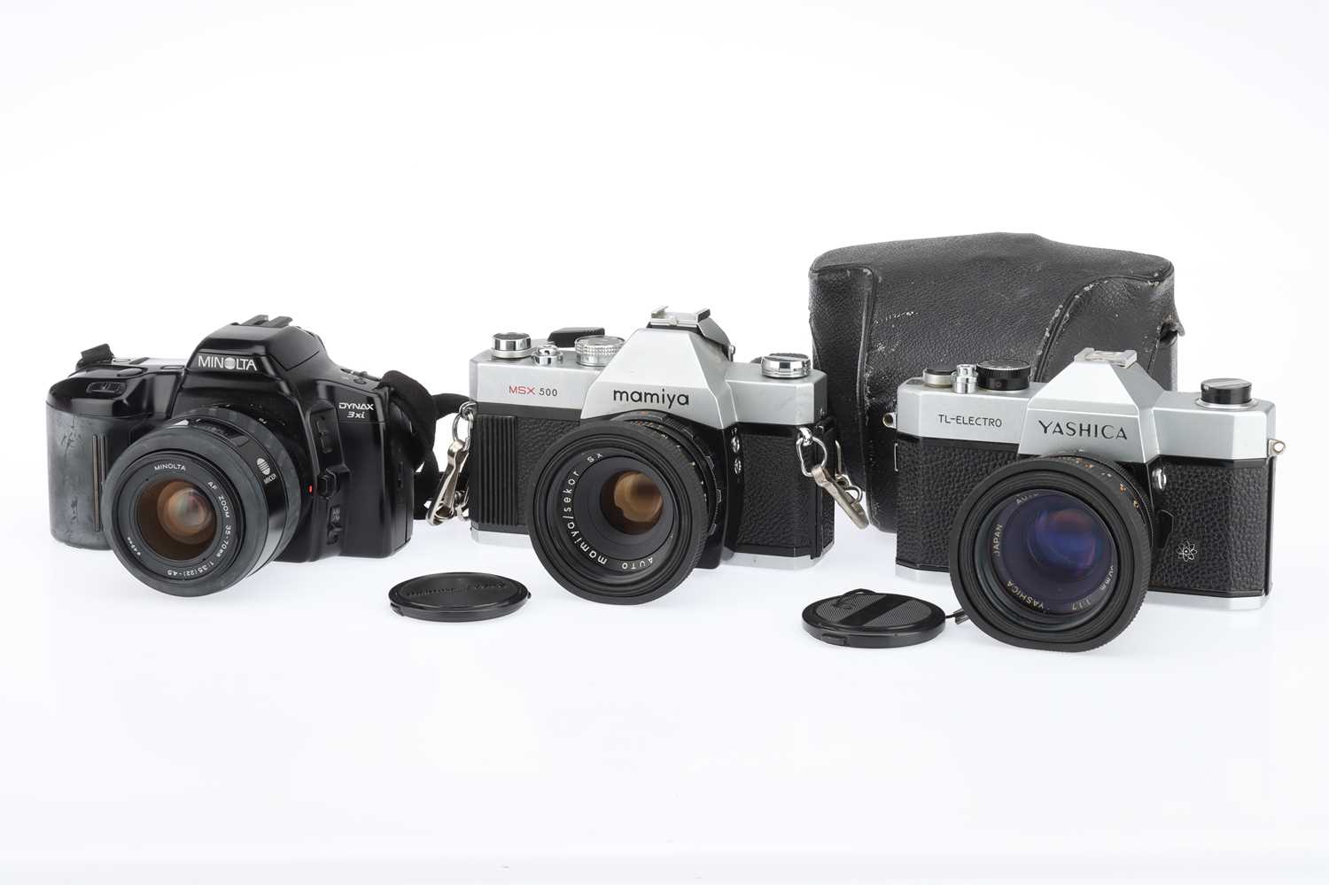 Lot 121 A Selection of Three Japanese SLR Cameras,