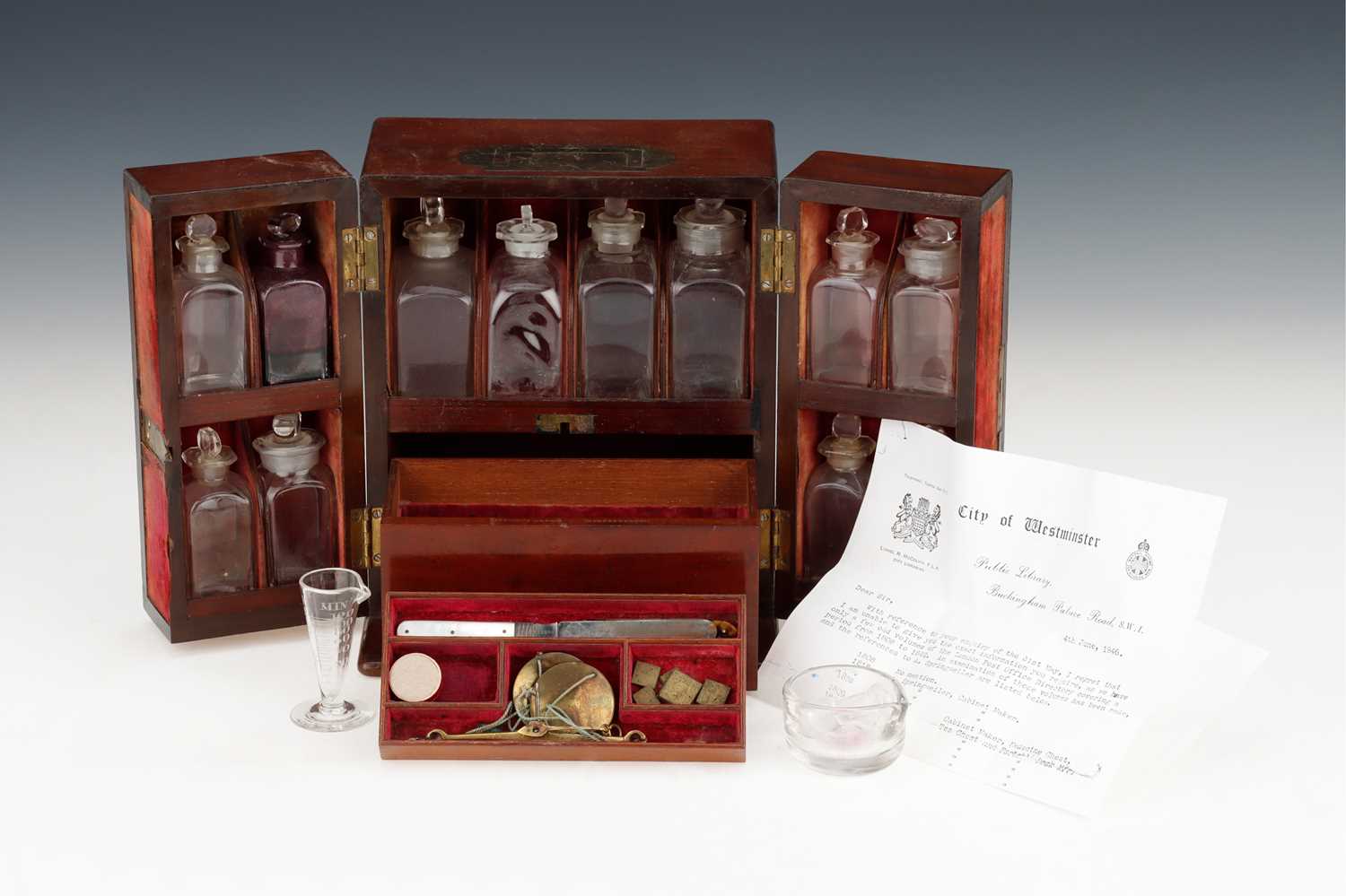 Lot 26 An Early Victorian Medicine Chest,