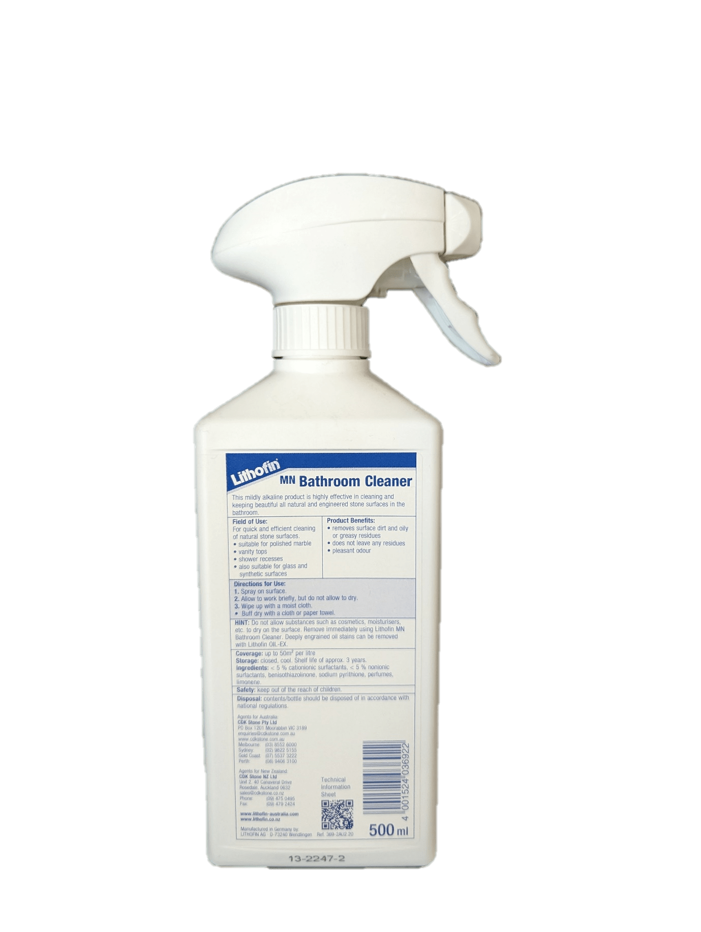 LITHOFIN BATHROOM CLEANER 500ML SPRAY Flints