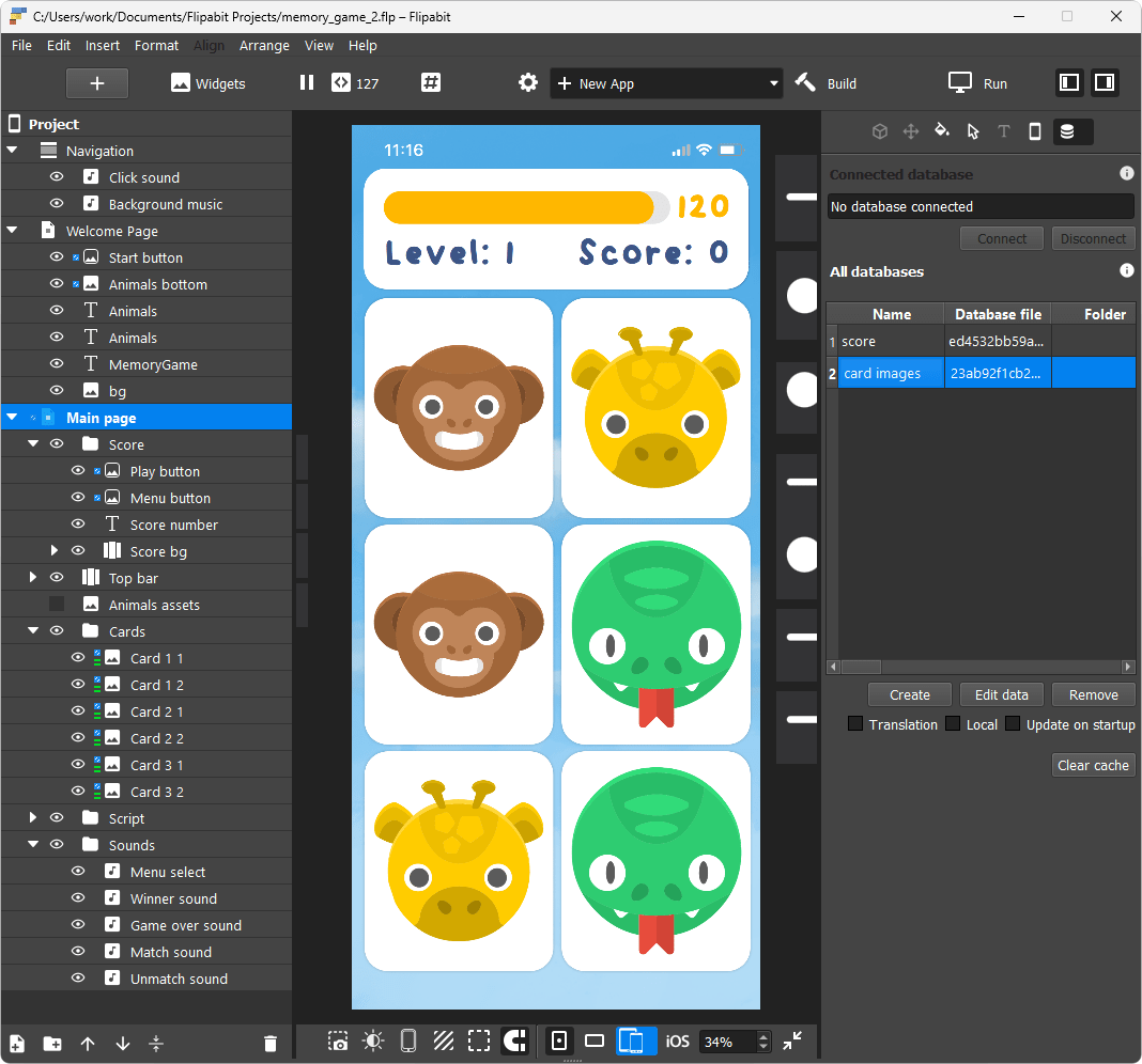 Create Memory Game in Minutes with Mobile Template Flipabit
