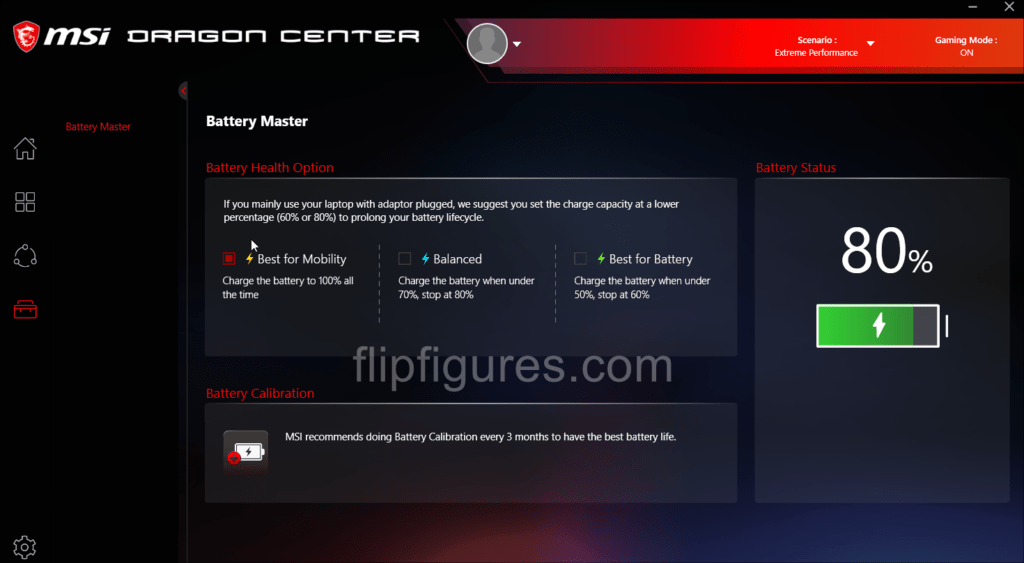MSI Laptop Battery Charging Stop At 80 Tutorial Using Dragon/Creator