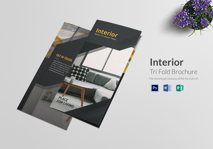12 High Quality & Printable TriFold Brochure Templates in All Formats