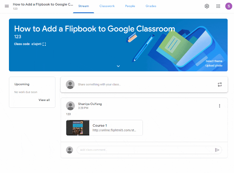 How to Add a Flipbook to Google Classroom FlipHTML5