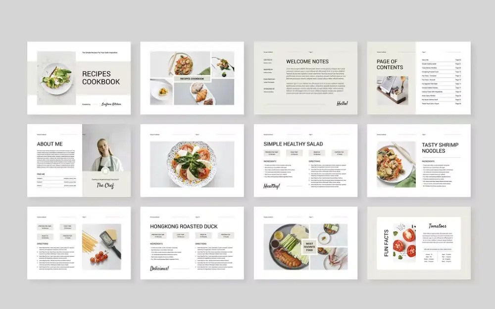 Use These 8 Cookbook Template Pages Word, Google Docs, PDF to Make a