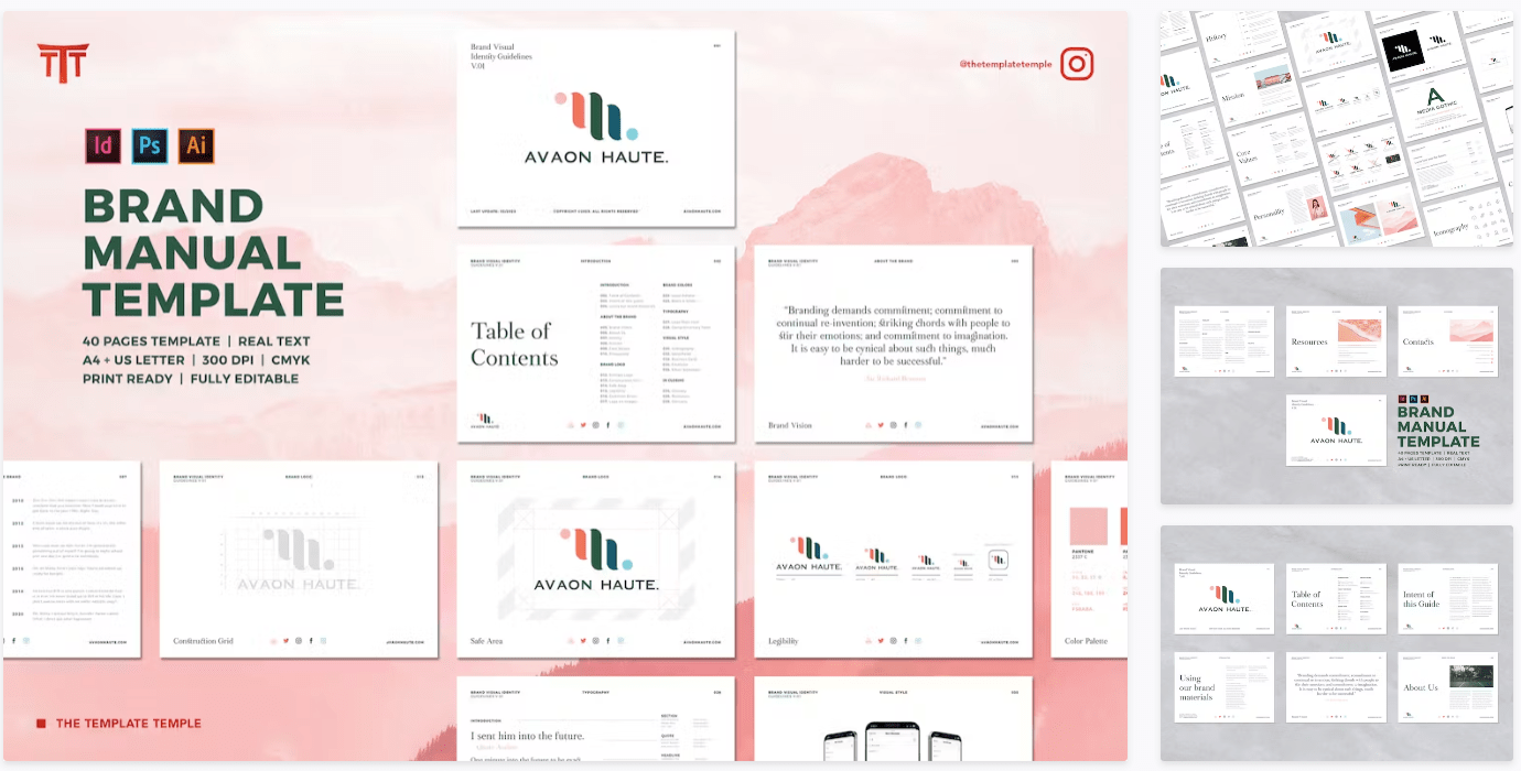 10 Professional Brand Identity Guidelines Templates PSD, PDF, InDesign