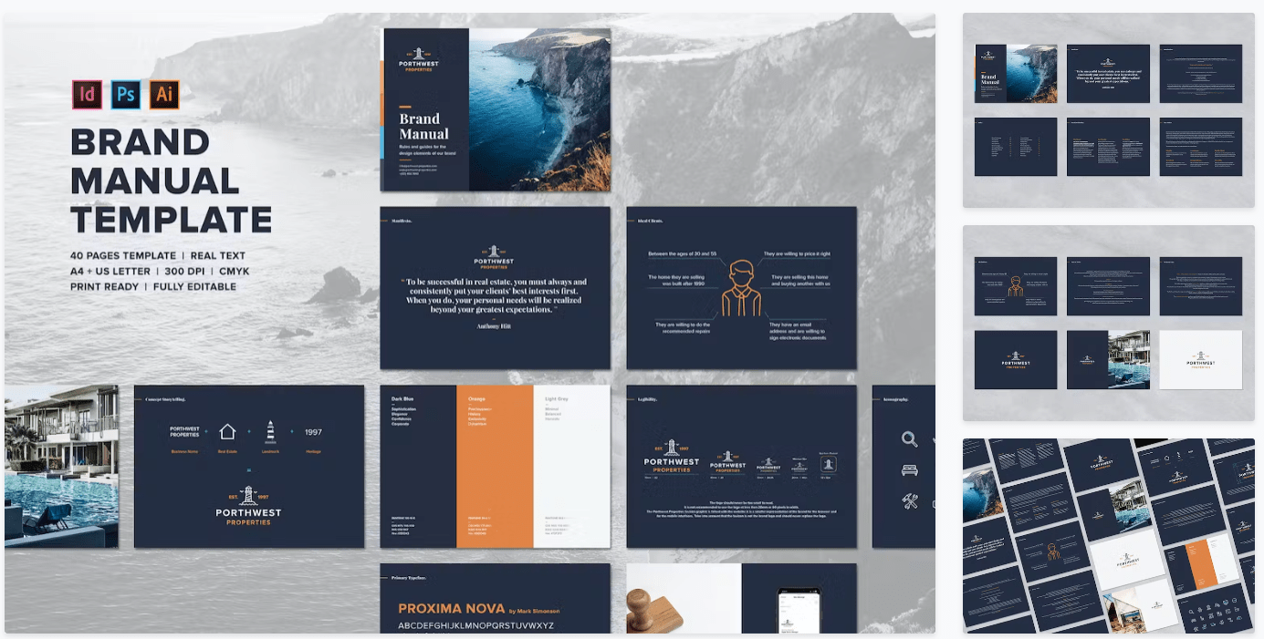 10 Professional Brand Identity Guidelines Templates PSD, PDF, InDesign