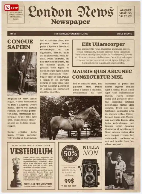 Free 9 Editable Vintage Newspaper Templates to Make Your Own Newspaper