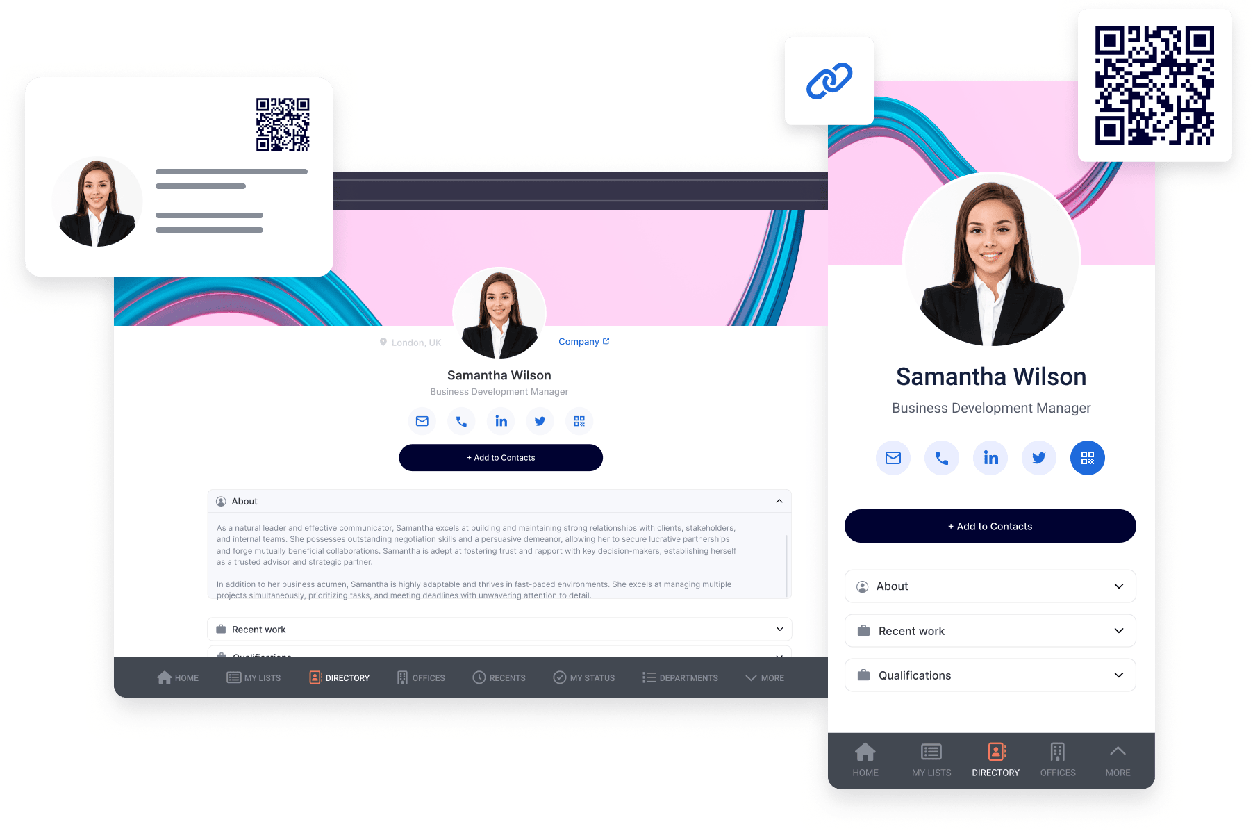 Create and share your personalized Digital Business Card with Fliplet