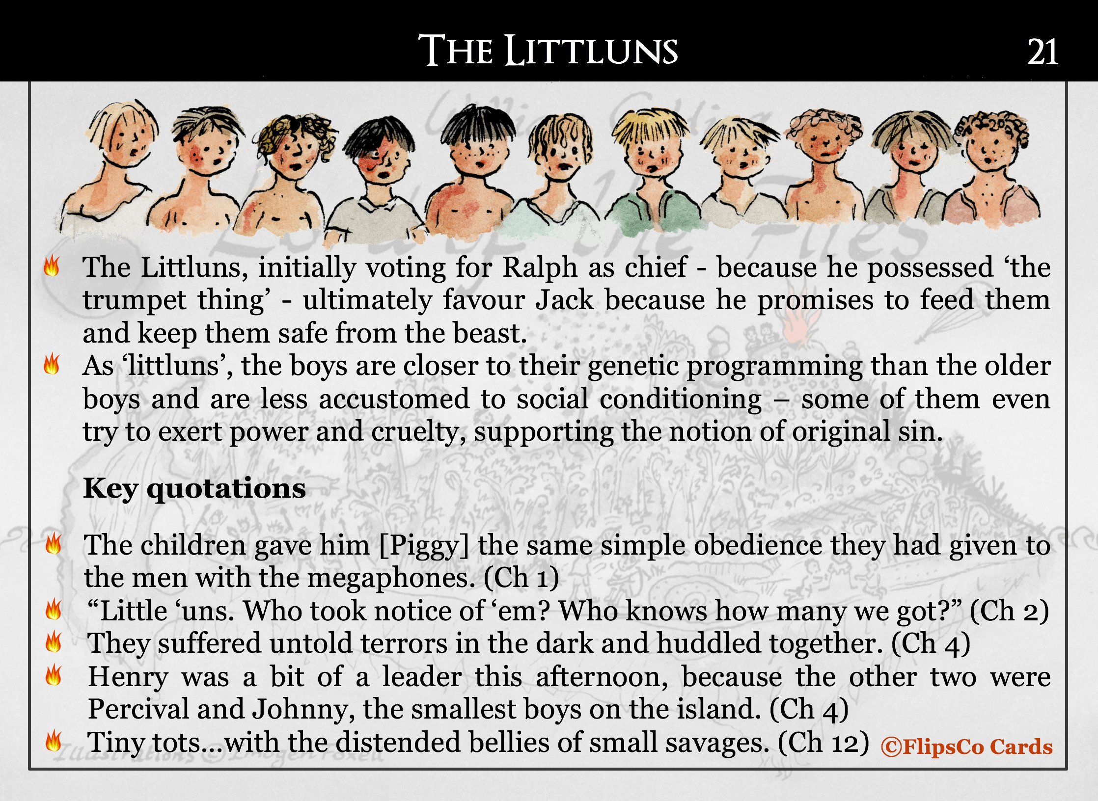 *NEW* Lord of the Flies FlipsCo Cards