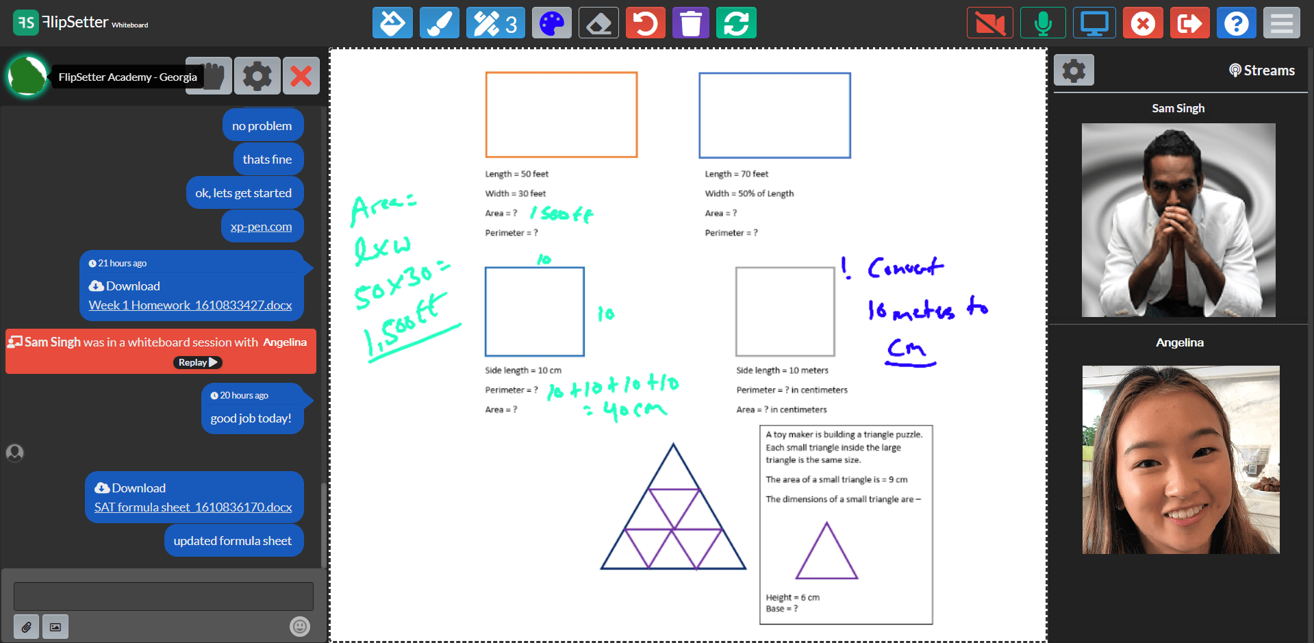 FlipSetter Whiteboard
