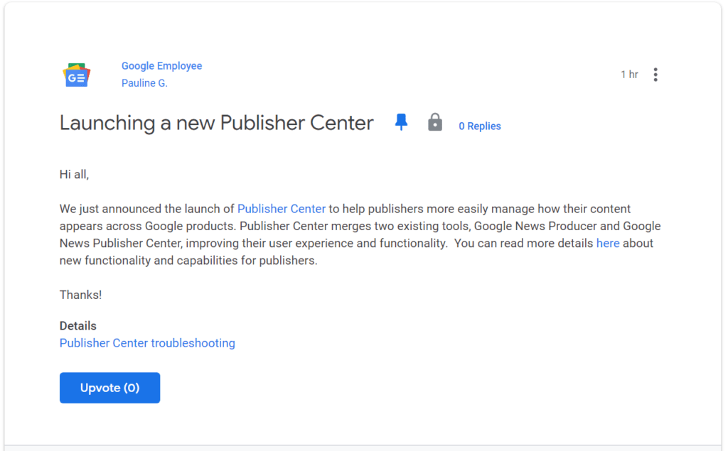 Google announces News Publisher Center and changes to approval of News