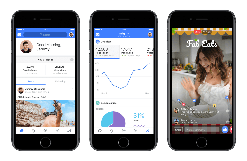 Facebook's new creator studio mobile app launched FlipWeb