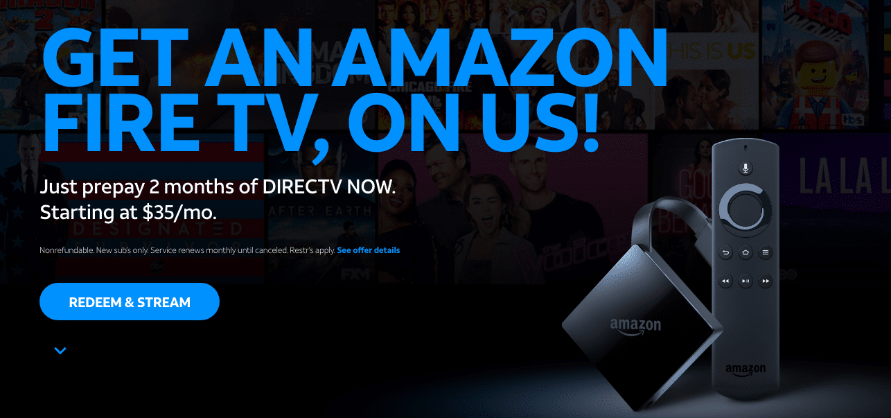 DirecTV Now Prepares for 4K Future with Free Amazon Fire TV Box