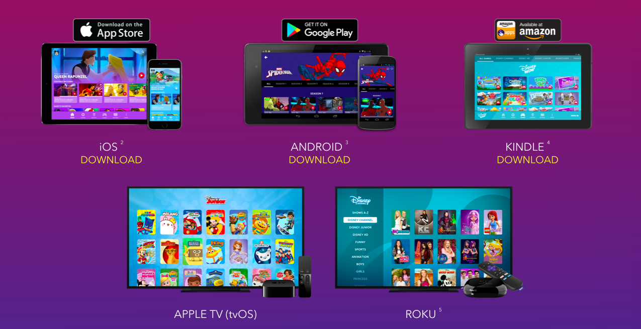 Free download Disney now app download