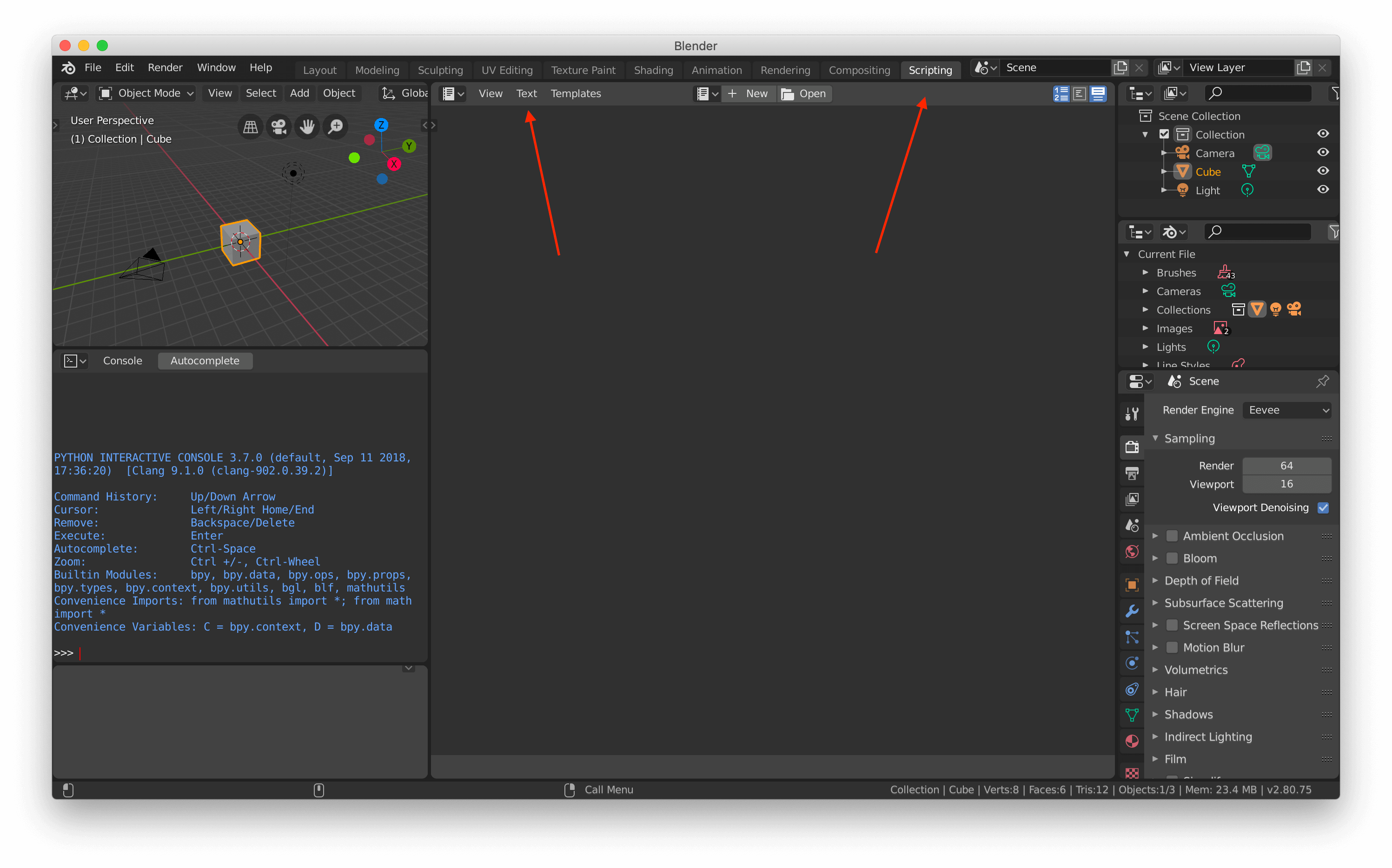 Using Blender to run Python and visualizing the Fourier Series