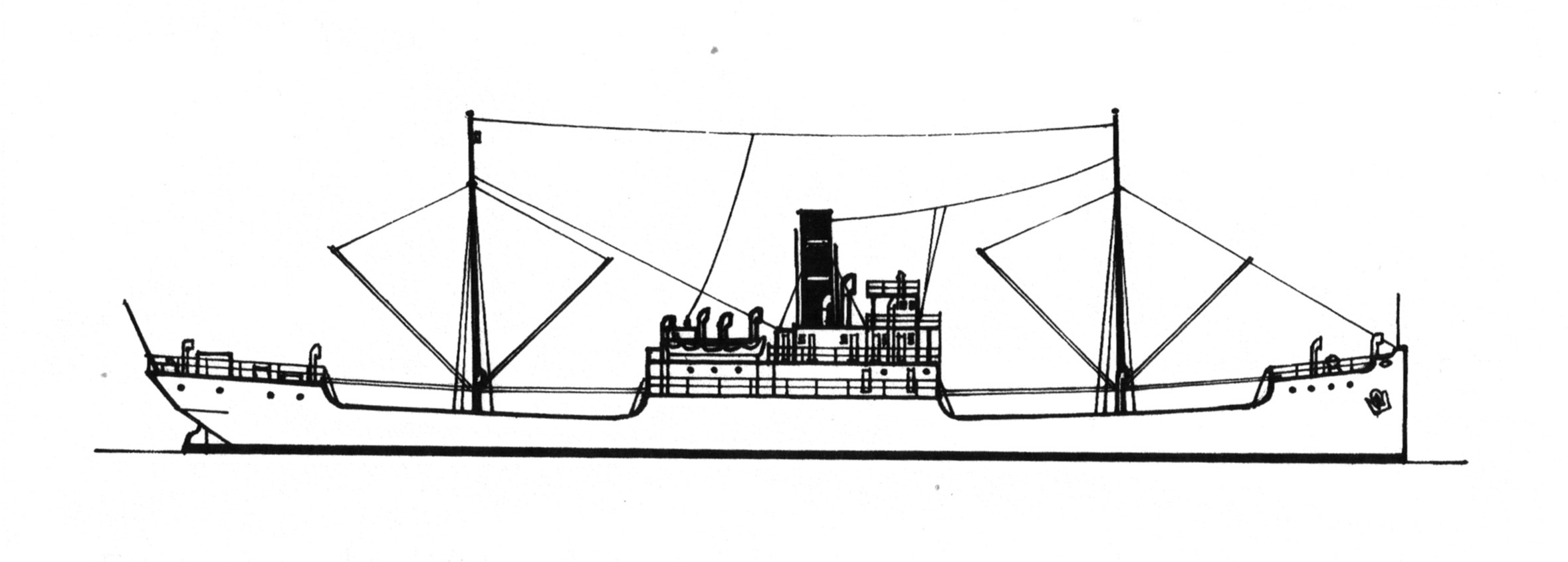 TRAMP STEAMER STANDARD WOODEN STEAM SHIP FLOAT a BOAT