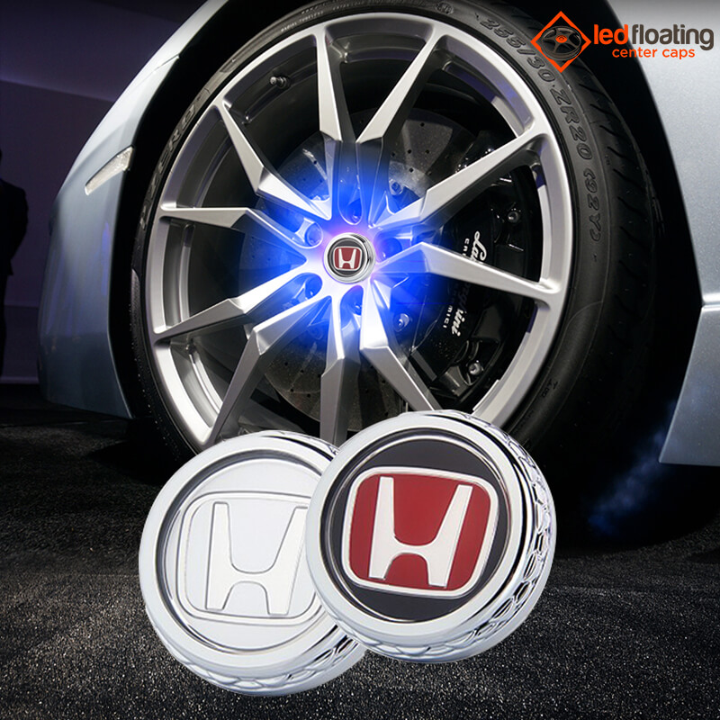 4Pc Red Chrome Logo Wheel Center Hub caps for Honda Civic Accord CRV 69mm 2.75" Wheels, Tires