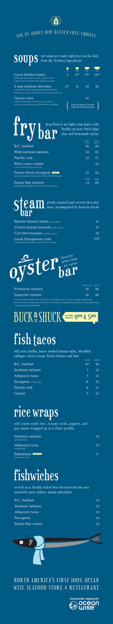 The Fish Store Menu The Fish Store Restaurant & Fishmonger, Victoria BC