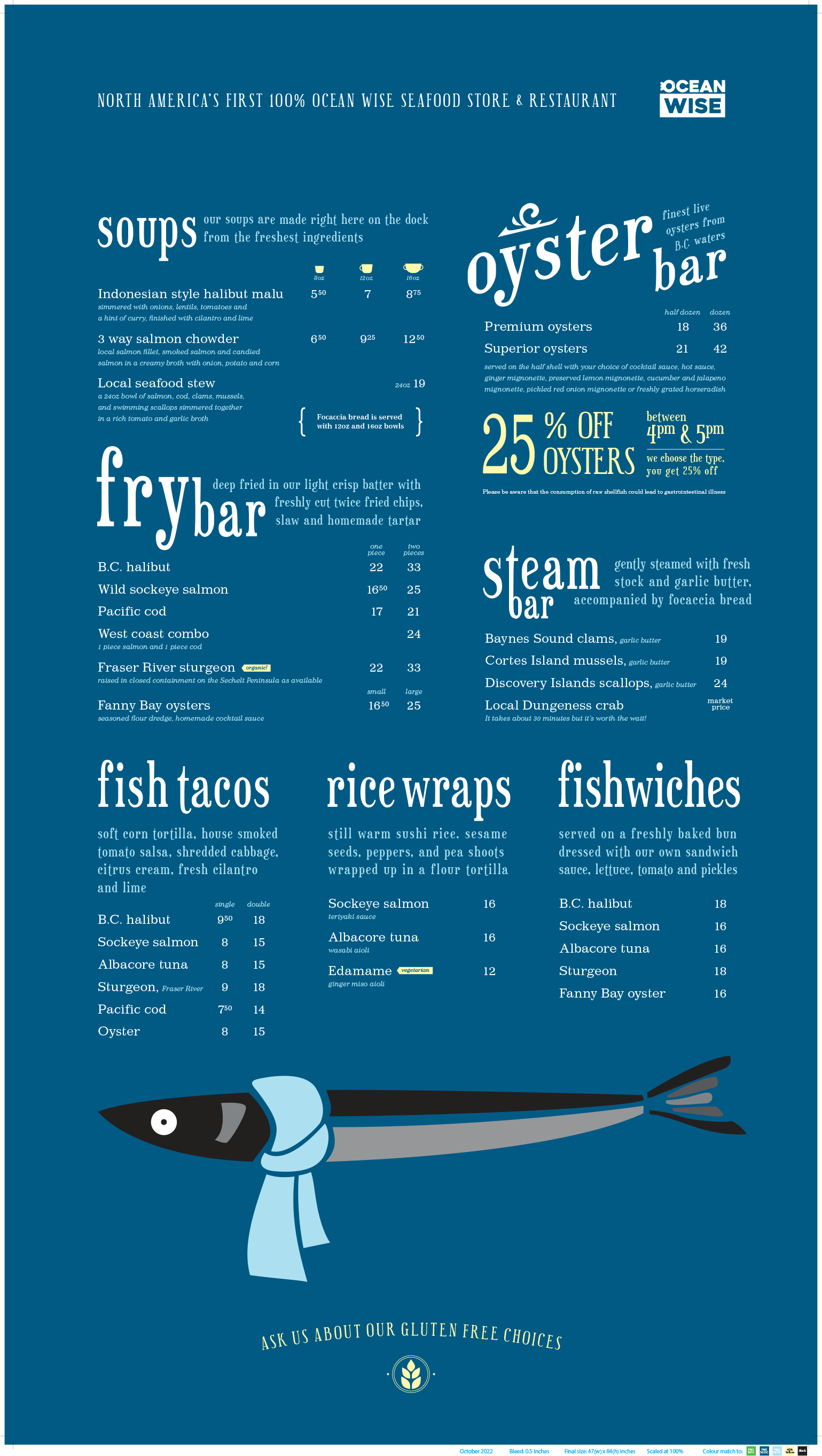 The Fish Store Menu The Fish Store Restaurant & Fishmonger, Victoria BC