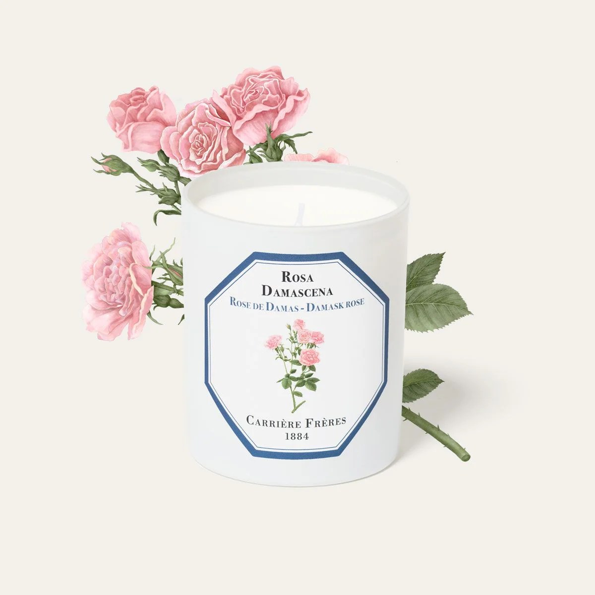 Carrière Frères Damask Rose Scented Candle｜大馬士革玫瑰 Rosa Damascena floaty
