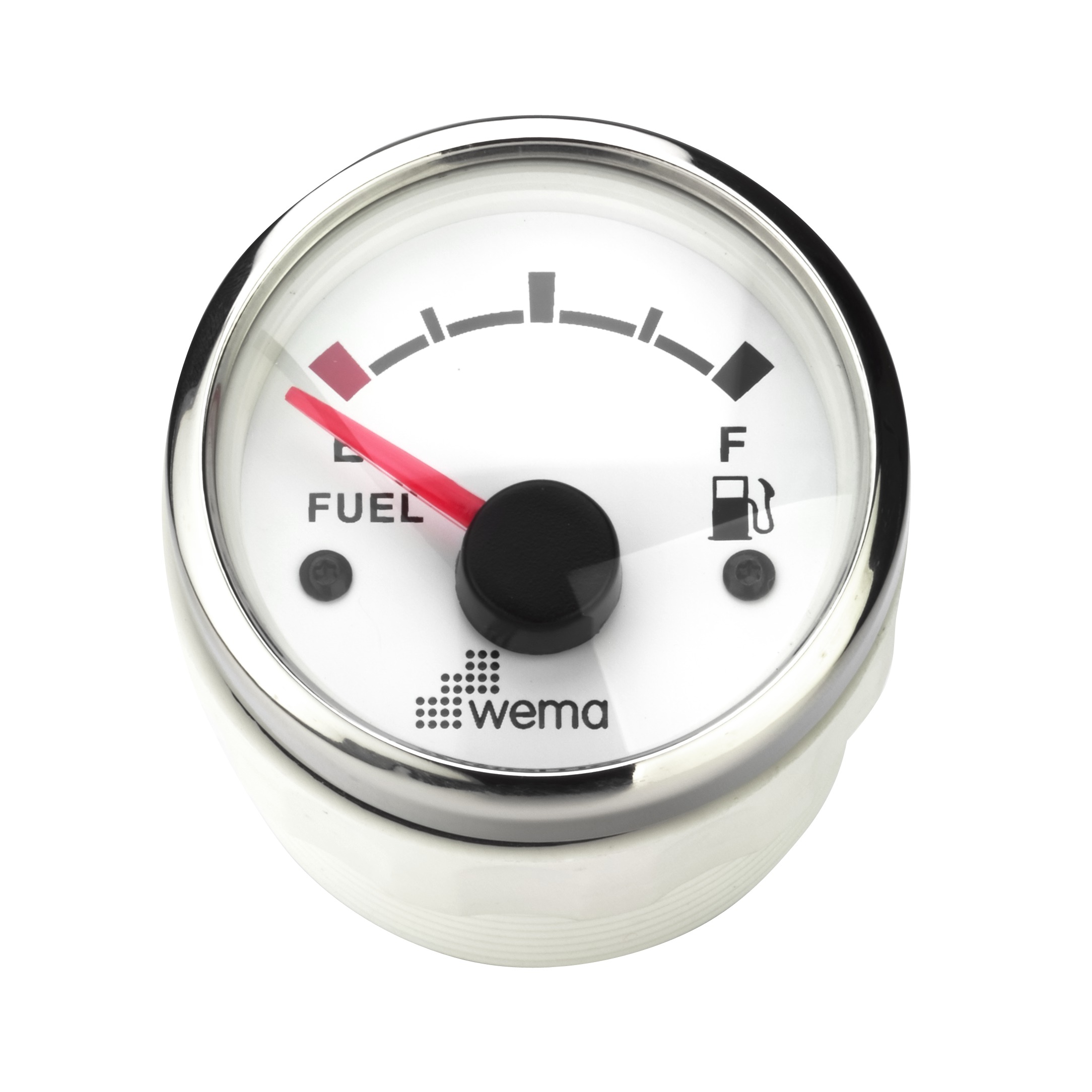 Wema Fuel Gauge Stainless Steel Bezel European (0190 ohm) Float Your Boat