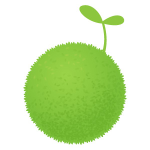 水彩イラスト「苔（こけ）」 | Watercolor Design Site. 苔玉の無料イラスト2 | 花、植物イラスト Flode Illustration （フロデイラスト）